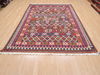 Kilim Blue Flat Woven 59 X 87  Area Rug 100-110416 Thumb 1