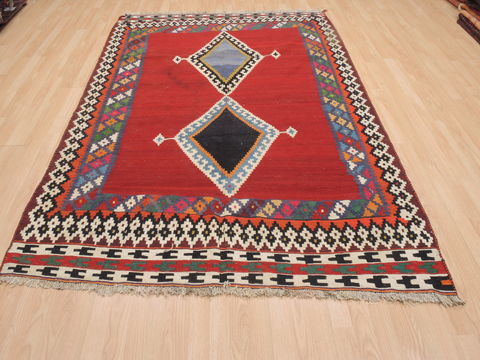 Kilim Red Flat Woven 54 X 81 Area Rug 100-110417 Image 5