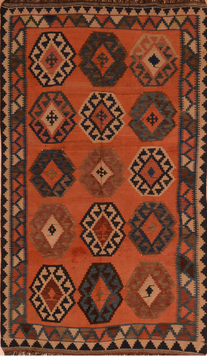 Kilim Red Flat Woven 47 X 77 Area Rug 100-110424 Image 0