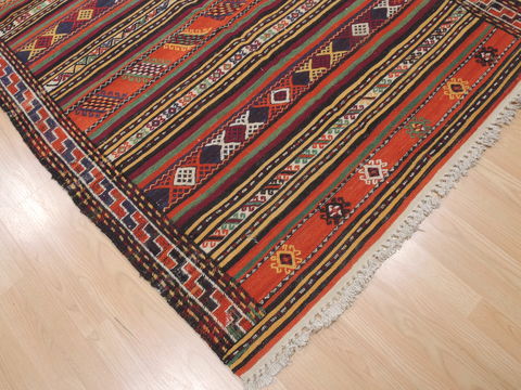 Kilim Red Runner Flat Woven 48 X 104 Area Rug 100-110425 Image 3