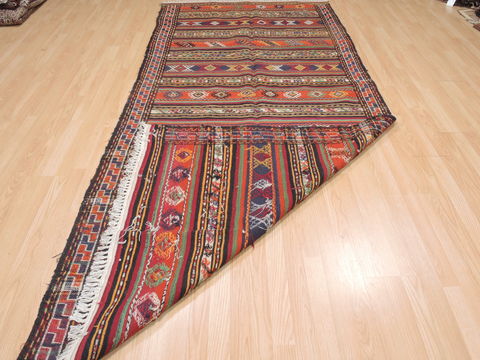 Kilim Red Runner Flat Woven 48 X 104 Area Rug 100-110425 Image 5