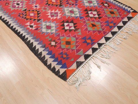Kilim Red Flat Woven 410 X 81 Area Rug 100-110428 Image 3