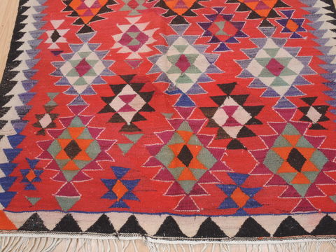 Kilim Red Flat Woven 410 X 81 Area Rug 100-110428 Image 4