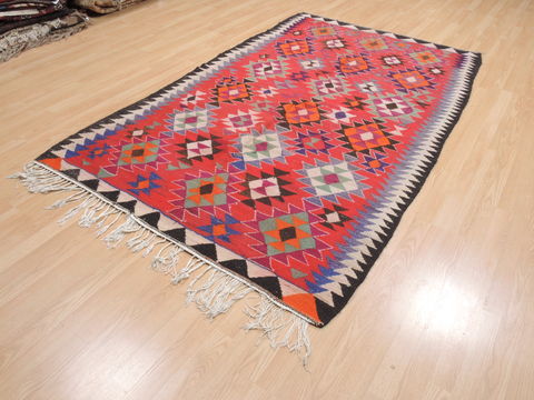 Kilim Red Flat Woven 410 X 81 Area Rug 100-110428 Image 9