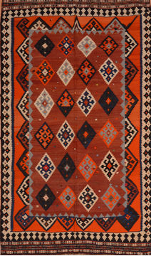 Kilim Red Flat Woven 4'11" X 8'5"  Area Rug 100-110430
