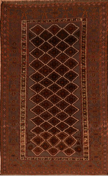 Kilim Brown Flat Woven 6'0" X 9'9"  Area Rug 100-110435