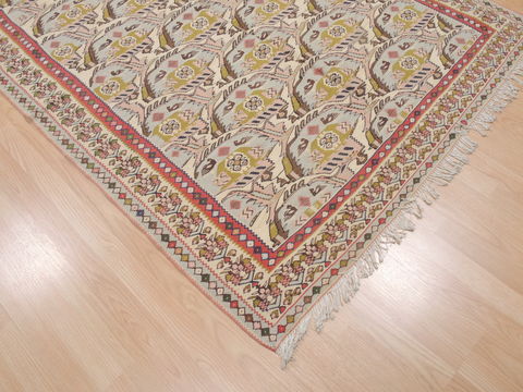 Kilim Beige Flat Woven 51 X 84 Area Rug 100-110436 Image 4