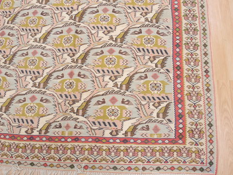 Kilim Beige Flat Woven 51 X 84 Area Rug 100-110436 Image 5