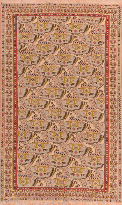 Kilim Beige Flat Woven 51 X 84 Area Rug 100-110436 Image 0