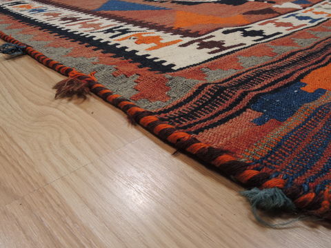 Kilim Brown Runner Flat Woven 44 X 101 Area Rug 100-110438 Image 5