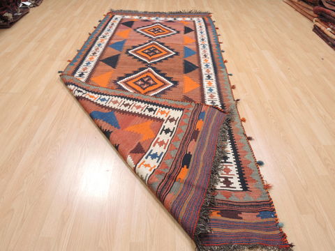 Kilim Brown Runner Flat Woven 44 X 101 Area Rug 100-110438 Image 6