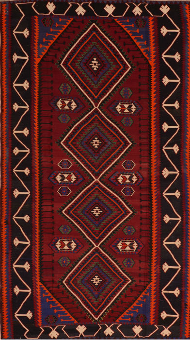 Kilim Red Flat Woven 61 X 108 Area Rug 100-110439 Image 0