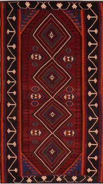 Armenian Kilim Red Rectangle 7x10 ft Wool Carpet 110439