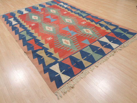 Kilim Blue Flat Woven 60 X 810 Area Rug 100-110445 Image 3
