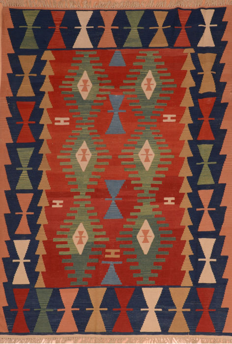 Kilim Blue Flat Woven 60 X 810 Area Rug 100-110445 Image 0