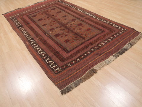 Kilim Brown Flat Woven 54 X 90 Area Rug 100-110446 Image 3
