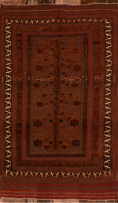 Kilim Brown Flat Woven 54 X 90 Area Rug 100-110446 Image 0