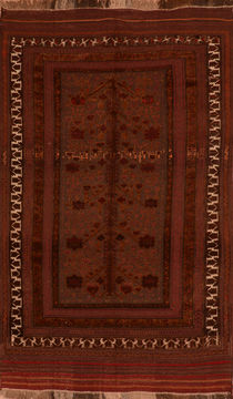 Kilim Brown Flat Woven 5'4" X 9'0"  Area Rug 100-110446