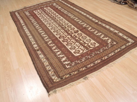 Kilim Brown Flat Woven 55 X 92 Area Rug 100-110447 Image 3