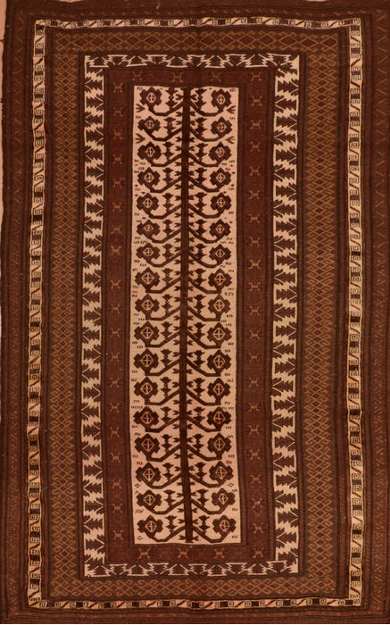 Kilim Brown Flat Woven 55 X 92 Area Rug 100-110447 Image 0