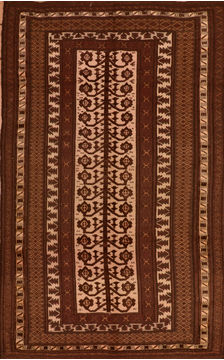 Kilim Brown Flat Woven 5'5" X 9'2"  Area Rug 100-110447