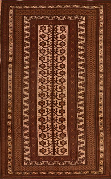 Kilim Brown Flat Woven 5'5" X 9'2"  Area Rug 100-110447