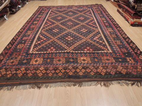 Kilim Blue Flat Woven 86 X 132 Area Rug 100-110450 Image 1