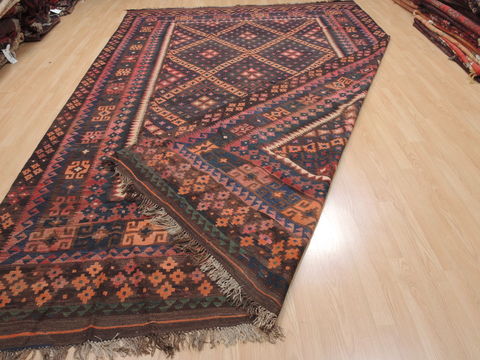 Kilim Blue Flat Woven 86 X 132 Area Rug 100-110450 Image 6