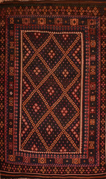 Afghan Kilim Blue Rectangle 9x13 ft Wool Carpet 110450