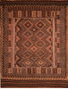 Kilim Beige Flat Woven 84 X 112 Area Rug 100-110451 Thumb 0