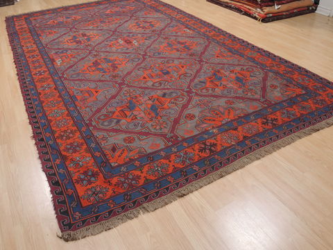 Kilim Blue Flat Woven 710 X 136 Area Rug 100-110452 Image 3