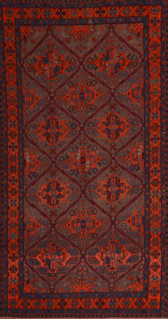 Kilim Blue Flat Woven 7'10" X 13'6"  Area Rug 100-110452