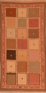 Kilim Beige Runner Flat Woven 5'1" X 9'7"  Area Rug 100-110453