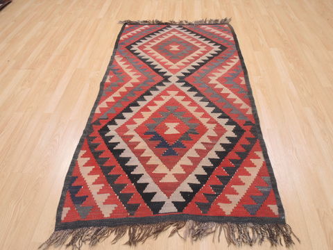 Kilim Red Runner Flat Woven 34 X 64 Area Rug 100-110454 Image 1