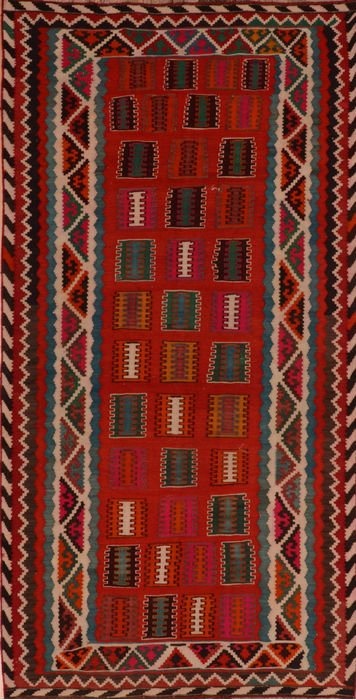 Kilim Red Flat Woven 47 X 811 Area Rug 100-110455 Image 0