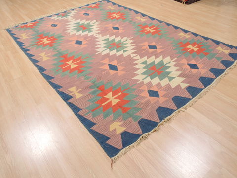 Kilim Blue Flat Woven 60 X 91 Area Rug 100-110456 Image 3