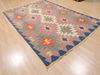 Kilim Blue Flat Woven 60 X 91 Area Rug 100-110456 Thumb 3