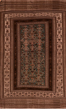 Kilim Brown Flat Woven 5'7" X 8'6"  Area Rug 100-110459