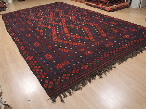 Kilim Blue Flat Woven 811 X 145 Area Rug 100-110462 Image 3
