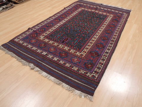 Kilim Blue Flat Woven 48 X 81 Area Rug 100-110463 Image 2