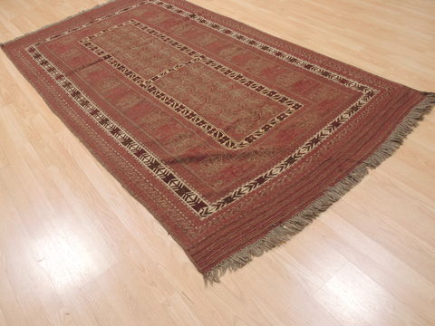 Kilim Brown Flat Woven 49 X 86 Area Rug 100-110464 Image 3
