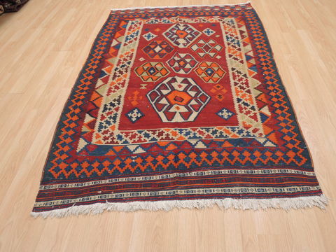 Kilim Blue Flat Woven 47 X 70 Area Rug 100-110466 Image 1