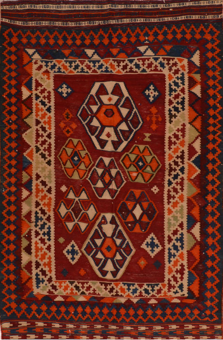 Kilim Blue Flat Woven 47 X 70 Area Rug 100-110466 Image 0