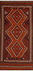 Kilim Red Flat Woven 410 X 90  Area Rug 100-110471 Thumb 0