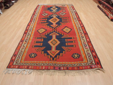Kilim Red Runner Flat Woven 411 X 1010 Area Rug 100-110474 Image 1