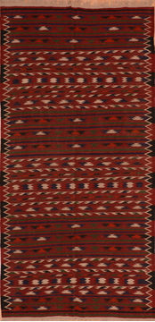 Kilim Red Runner Flat Woven 4'6" X 9'6"  Area Rug 100-110475