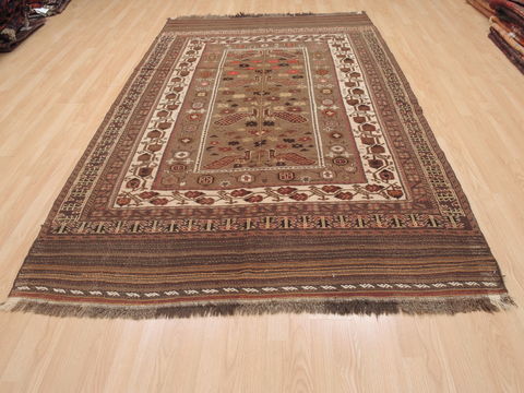 Kilim Brown Flat Woven 57 X 92 Area Rug 100-110477 Image 1