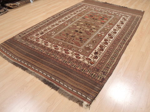 Kilim Brown Flat Woven 57 X 92 Area Rug 100-110477 Image 2