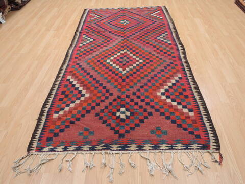 Kilim Red Flat Woven 45 X 83  Area Rug 100-110478 Image 1
