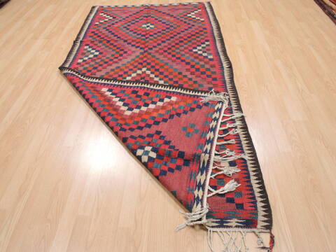 Kilim Red Flat Woven 45 X 83  Area Rug 100-110478 Image 5
